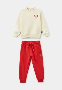 Trussardi Junior: Бежевый костюм 