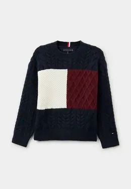 Tommy Hilfiger: Синий свитер 