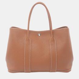Hermes: Коричневая сумка-шоппер 