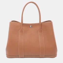 Hermes: Коричневая сумка-шоппер 