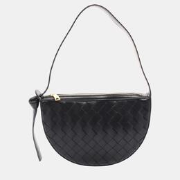 Bottega Veneta: Чёрная сумка  Intrecciato