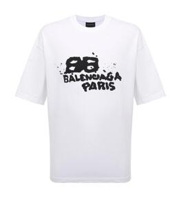 BALENCIAGA: Хлопковая футболка 