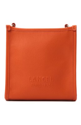 Lancel: Оранжевая сумка 