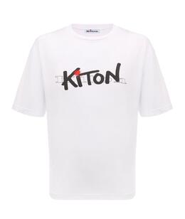 KITON: Белая футболка 