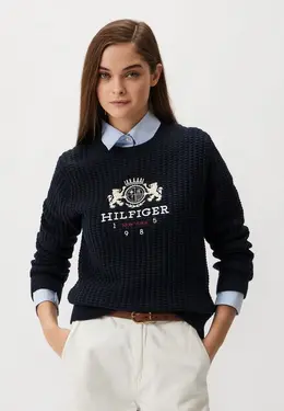 Tommy Hilfiger: Синий свитер 