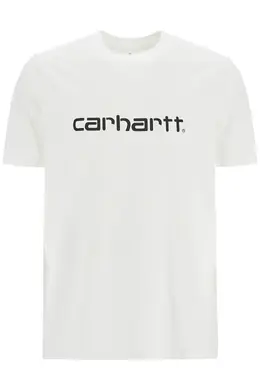 Carhartt Wip: Белая футболка  Script