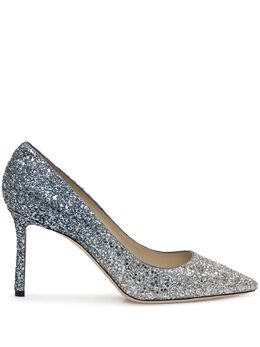 Jimmy Choo: Серебристые туфли  Romy