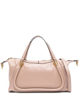 Chloé: Бежевая сумка-шоппер 
