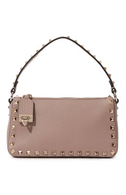 Valentino: Бежевая сумка  Rockstud Small