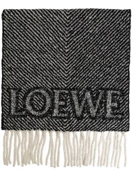 LOEWE: Чёрный шарф 