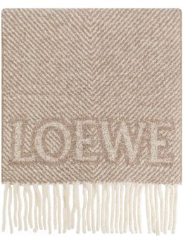 LOEWE: Бежевый шарф 