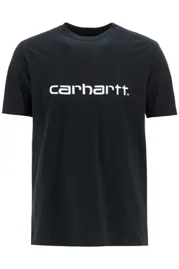 Carhartt Wip: Чёрная футболка  Script