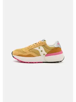 Saucony: Жёлтые кроссовки 