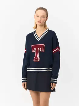 Tommy Hilfiger: Синий свитер 