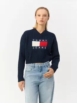 TOMMY HILFIGER: Синий свитер 