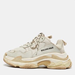 Balenciaga: Белые кроссовки  Triple S