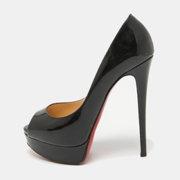 Christian Louboutin: Чёрные босоножки 