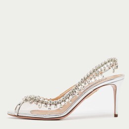 Aquazzura: Серебристые туфли  Temptation