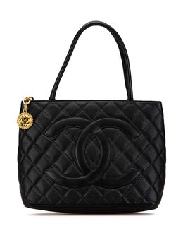 CHANEL Pre-Owned: Чёрная сумка-шоппер 