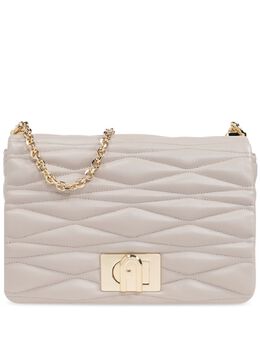 Furla: Бежевая сумка 