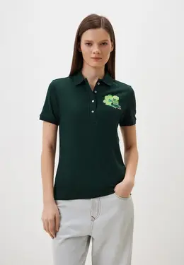 Lacoste: Зелёное поло 