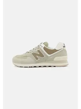 New Balance: Зелёные кроссовки  574