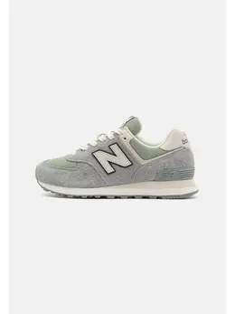 New Balance: Серые кроссовки  574