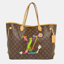 Louis Vuitton: Коричневая сумка-шоппер  Neverfull