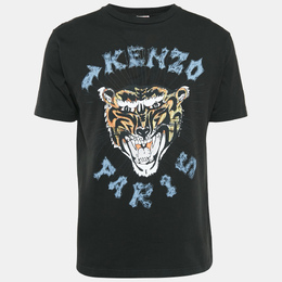 Kenzo: Чёрная футболка  Tiger