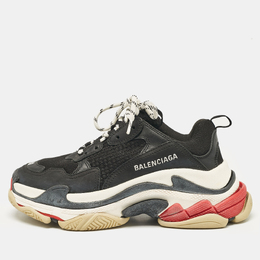 Balenciaga: Чёрные кроссовки  Triple S