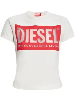 Diesel: Белая футболка 