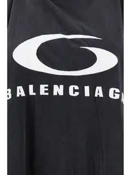 Balenciaga: Чёрная футболка 