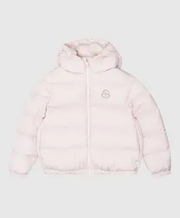 Moncler ENFANT: Розовый пуховик 