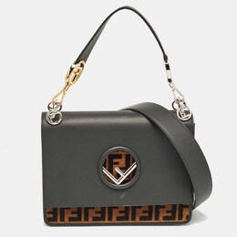 Fendi: Чёрная сумка  Kan I F