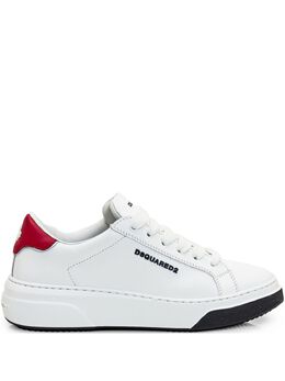DSQUARED2: Белые кроссовки  Bumper