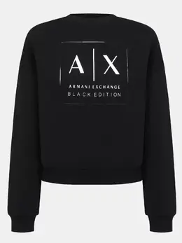 Armani Exchange: Чёрный свитшот 