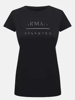 Armani Exchange: Чёрная футболка 