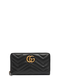 GUCCI: Чёрный кошелёк  GG Marmont