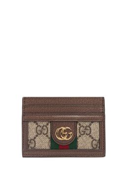 GUCCI: Коричневый картхолдер  Ophidia GG