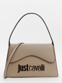 Just Cavalli: Бежевая спортивная сумка 