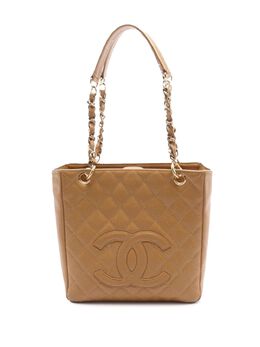 CHANEL Pre-Owned: Коричневая сумка-шоппер 