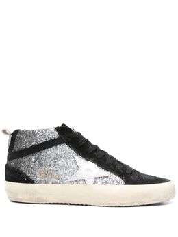 Golden Goose: Чёрные кроссовки  Mid Star
