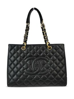 CHANEL Pre-Owned: Чёрная сумка-шоппер 