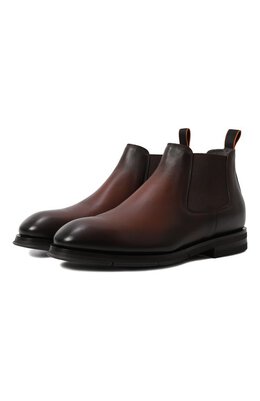 Santoni: Коричневые ботинки 