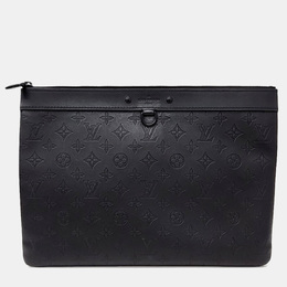 Louis Vuitton: Чёрный клатч  Pochette