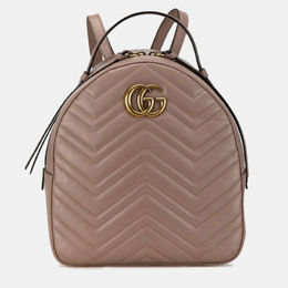 Gucci: Розовый рюкзак  GG Marmont