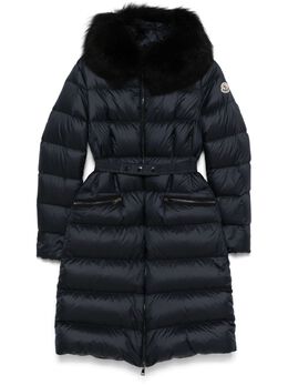 Moncler: Синее пальто 