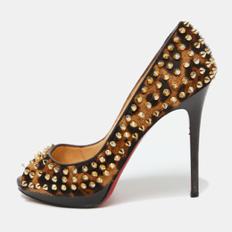 Christian Louboutin: Коричневые босоножки 