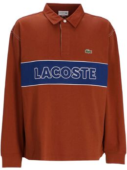 Lacoste: Коричневое поло 