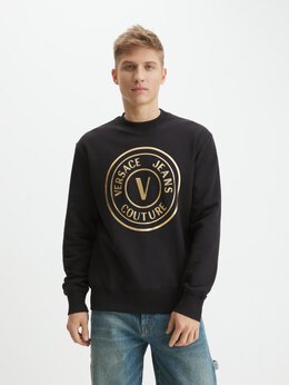 Versace Jeans Couture: Чёрная толстовка 